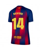 Ženske Nogometnih dresov Barcelona Marcus Rashford #14 Domači 2025-26 Kratki rokavi Ženske Nogometnih dresov Barcelona Marcus Rashford #14 Domači 2025-26 Kratki rokavi